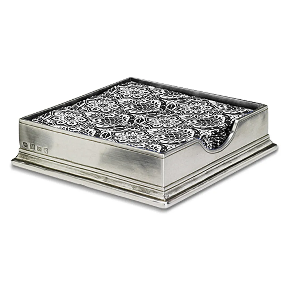 Small Napkin Holder - Silver, Pewter