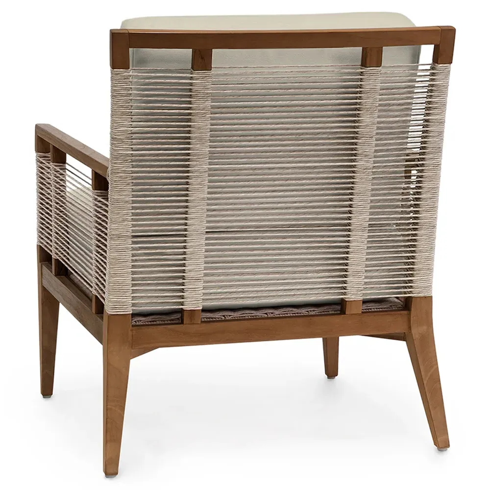 Amalfi Outdoor Lounge Chair - Beige, Teak