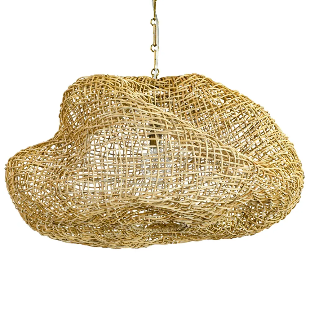 Andorra Small Pendant Light - Brown, Wicker image