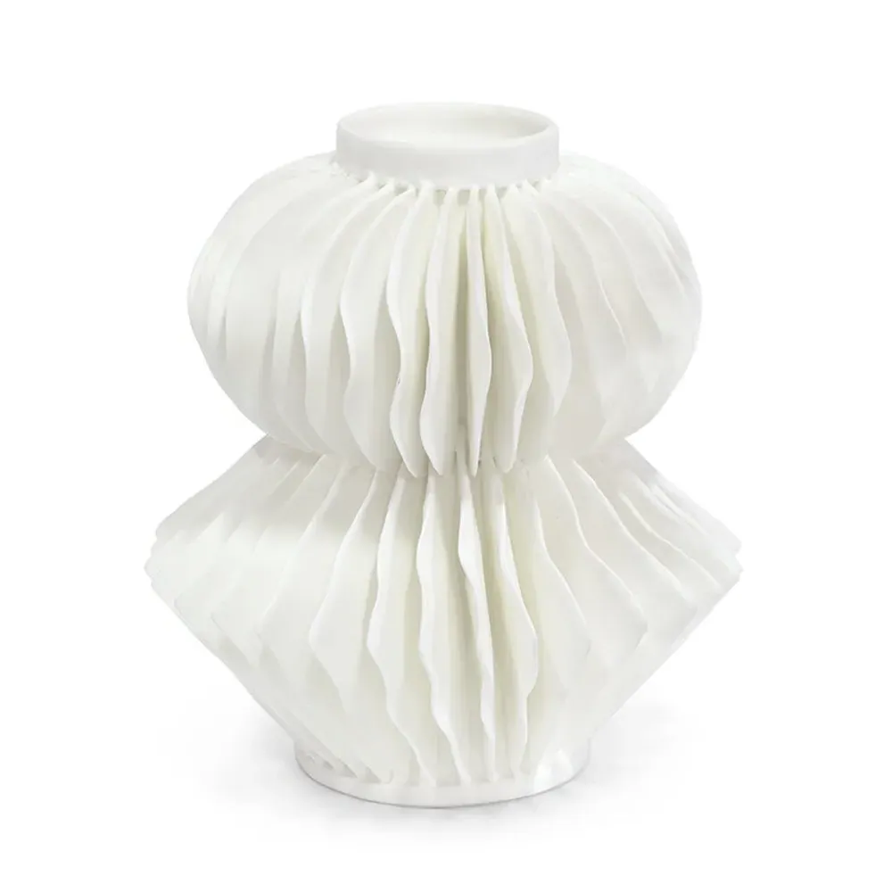 Antilles Decorative Vase - White, Porcelain image