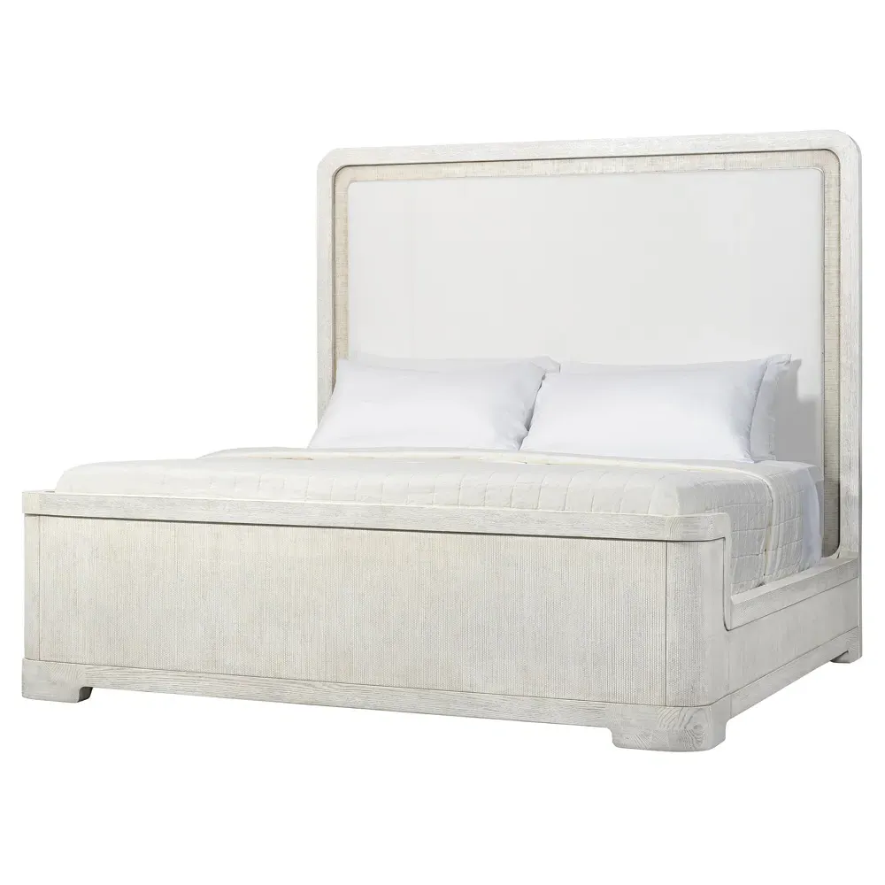 Argenta King Size Bed Frame - Off White, Cane
