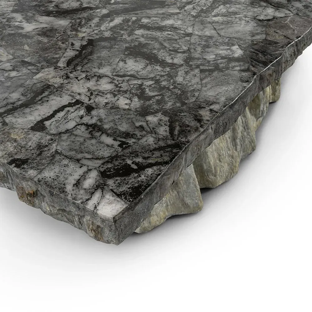 Asher Rectangular Dining Table - Grey, Stone