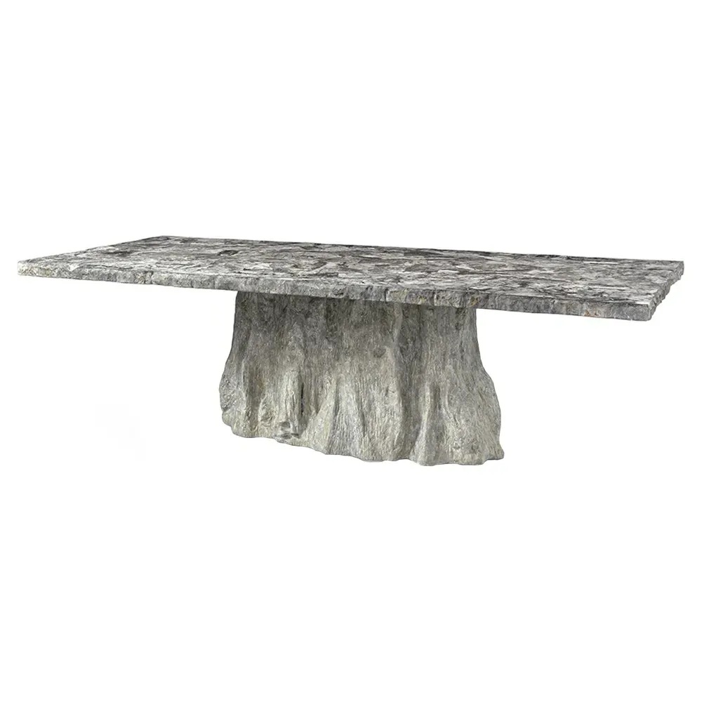 Asher Rectangular Dining Table - Grey, Stone image
