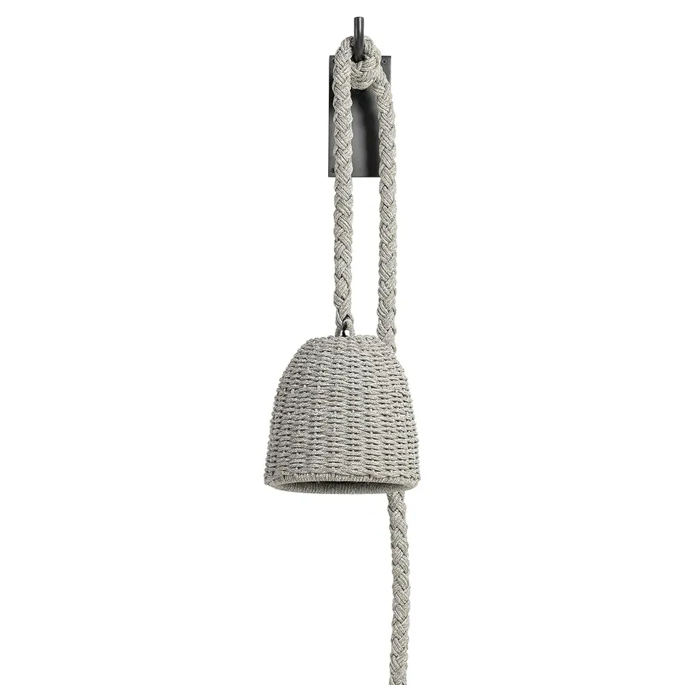Asilomar Outdoor Wall Pendant - Grey, Rope