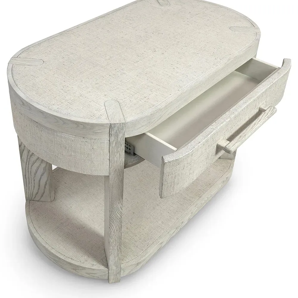 Astoria Wide Nightstand - Whitewash, Oak