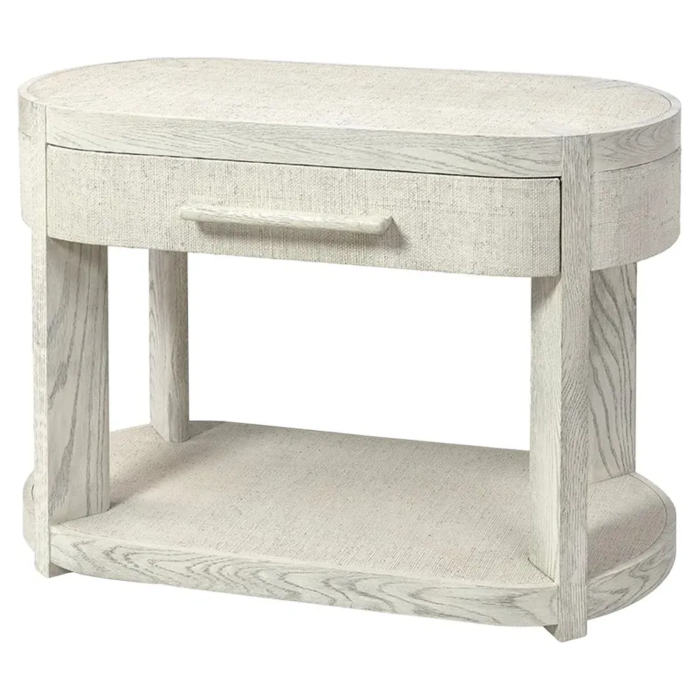 Astoria Wide Nightstand - Whitewash, Oak image