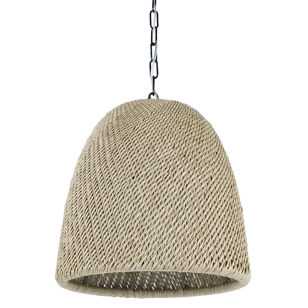 Augustine Cone Pendant - Natural Brown, Wicker image