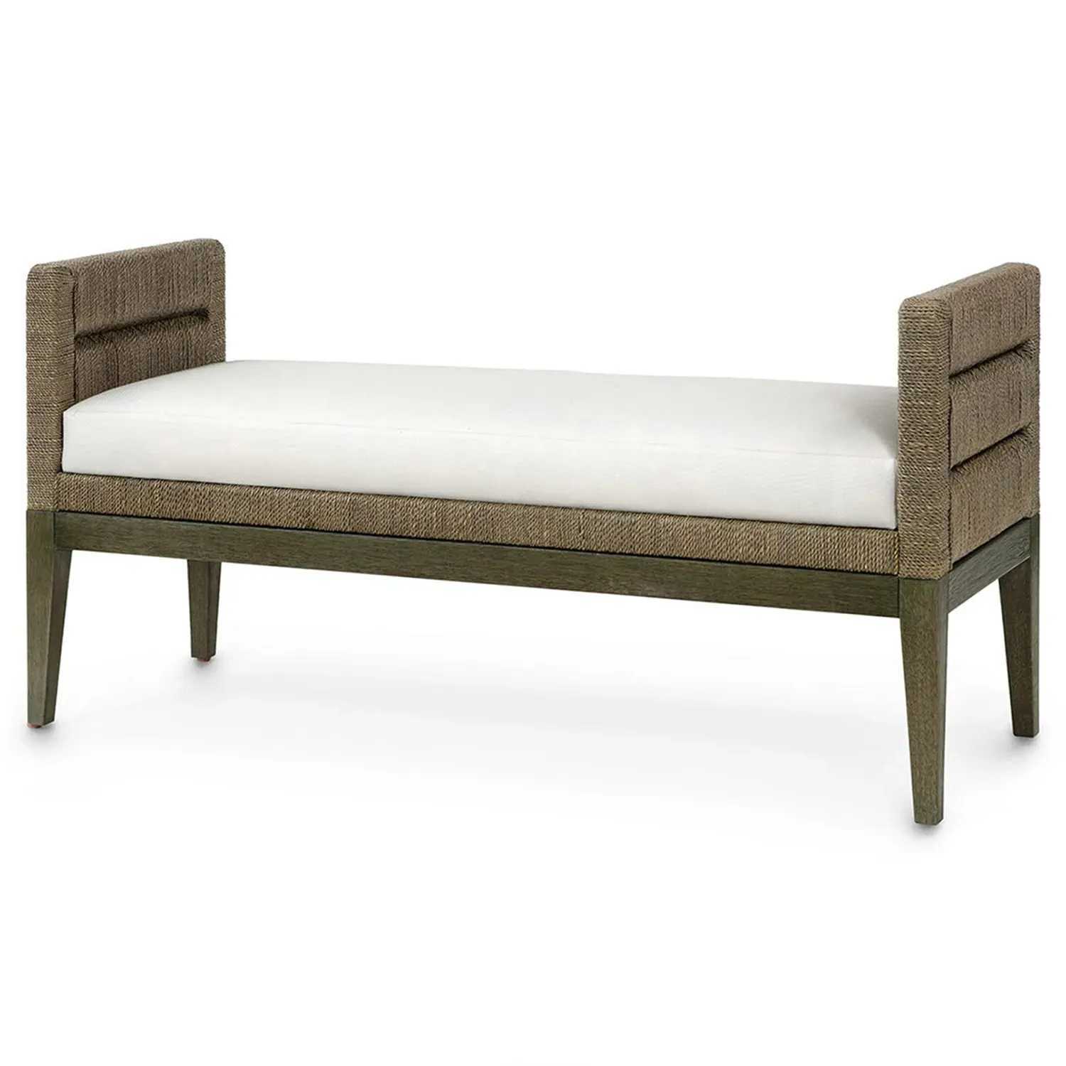 Bartley Coastal Bench with Jute Rope - Grey, Wood image