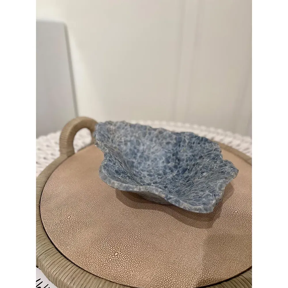 Bermuda Square Serving Tray - Beige, Faux Shagreen