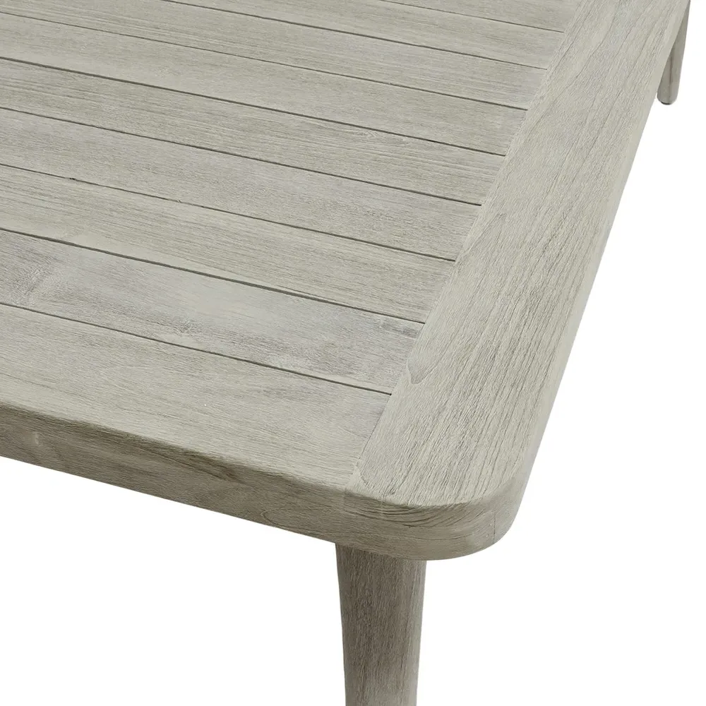 Boca Outdoor Dining Table - Grey, Teak