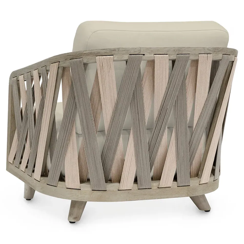 Boca Outdoor Lounge Chair - Beige, Teak