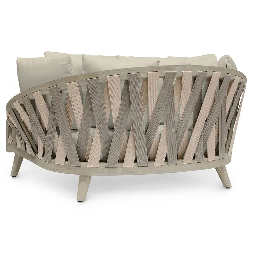 Boca Outdoor Sun Daybed - Beige, Teak