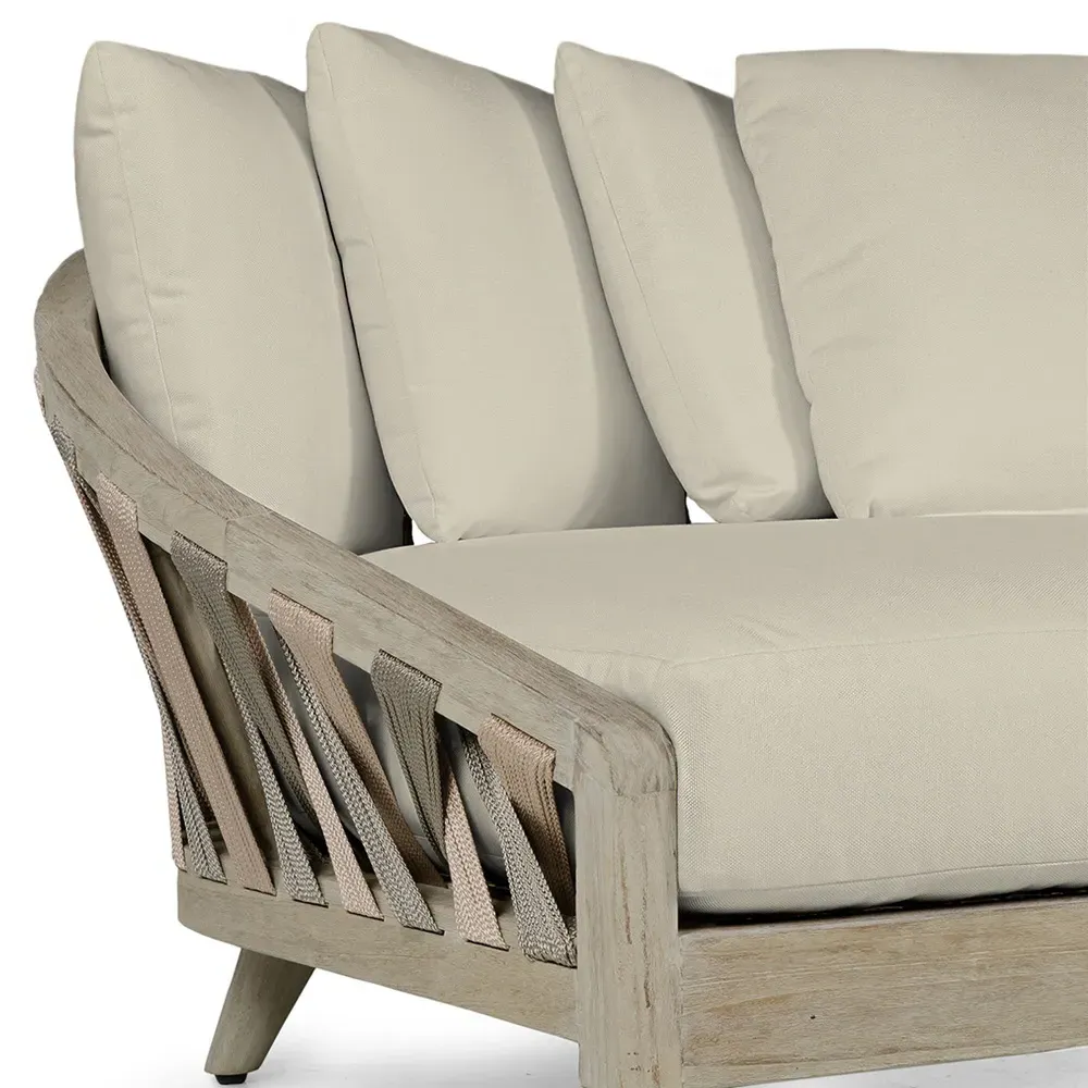 Boca Outdoor Sun Daybed - Beige, Teak