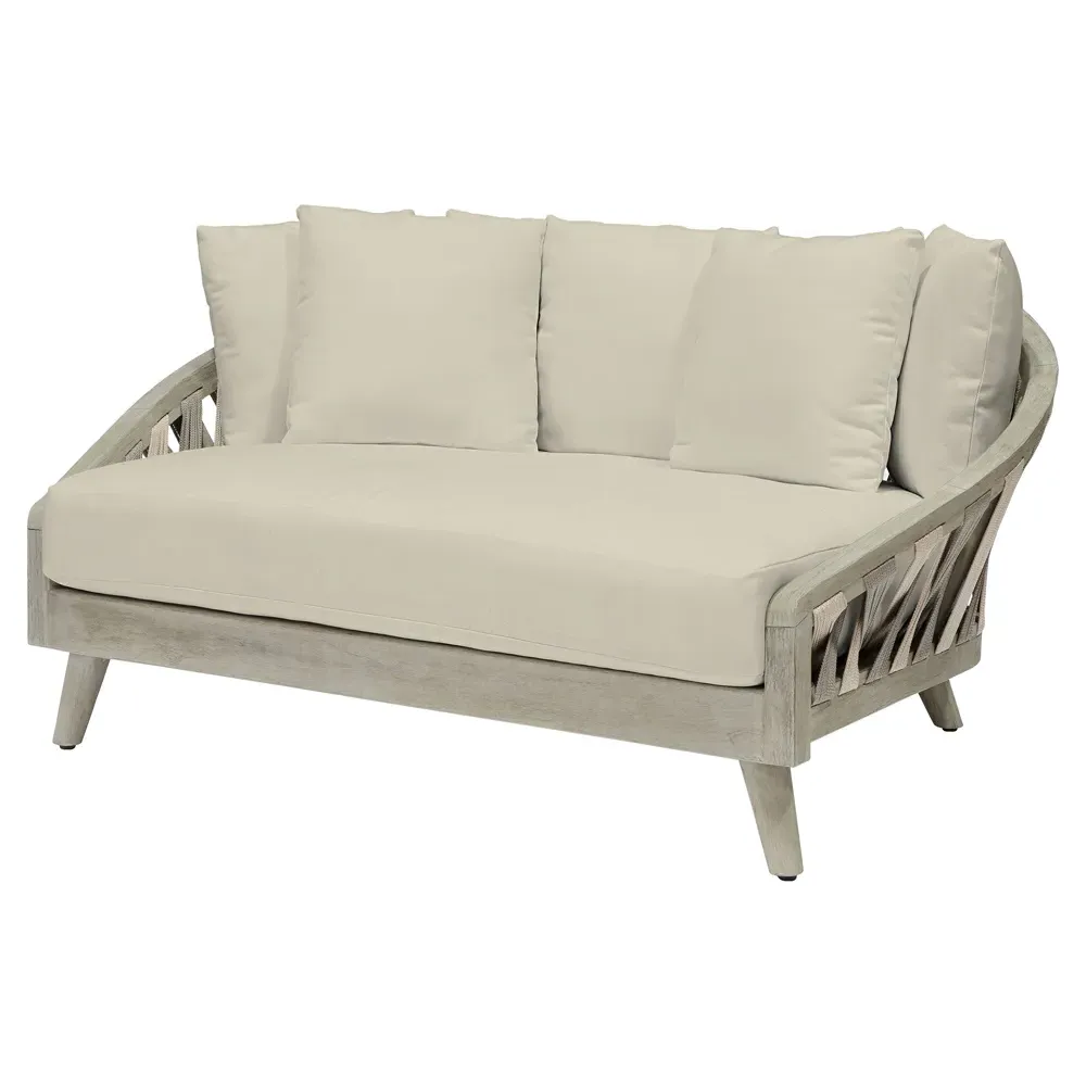 Boca Outdoor Sun Daybed - Beige, Teak