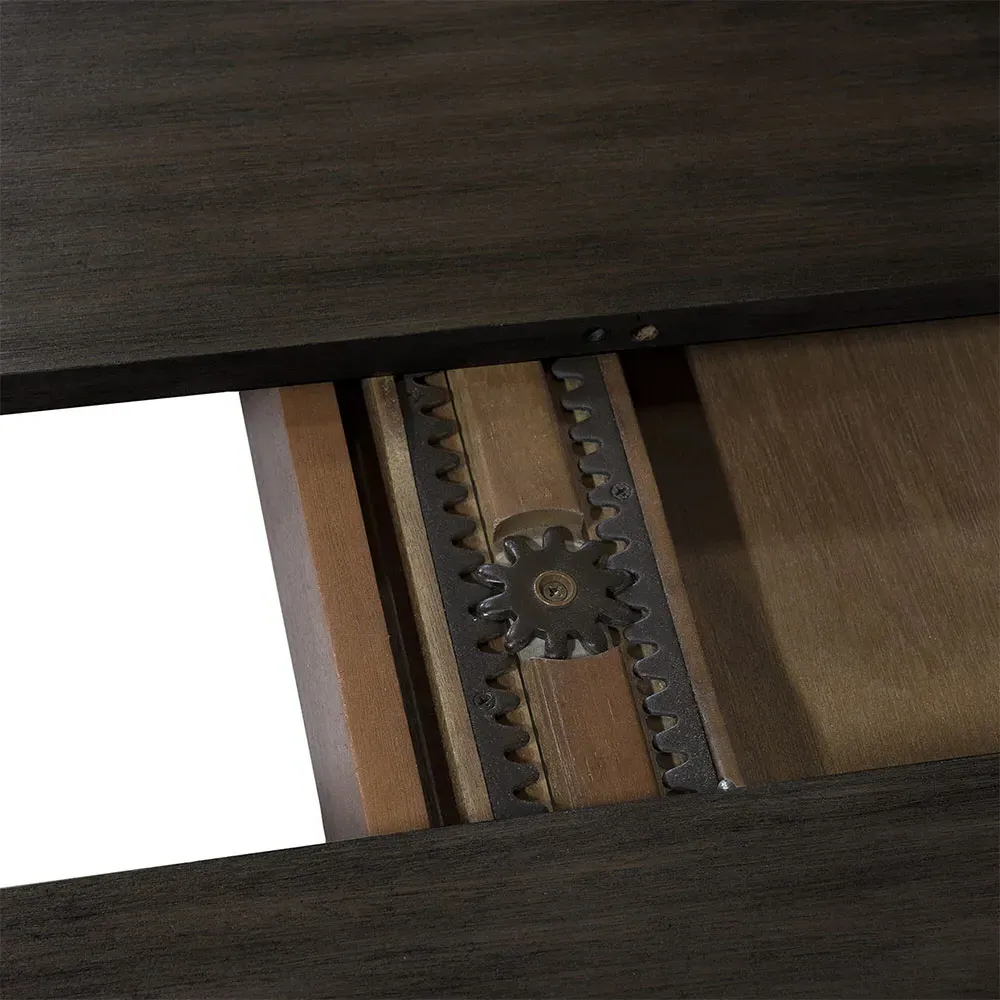 Broderick Extendable Dining Table - Dark Brown, Hardwood