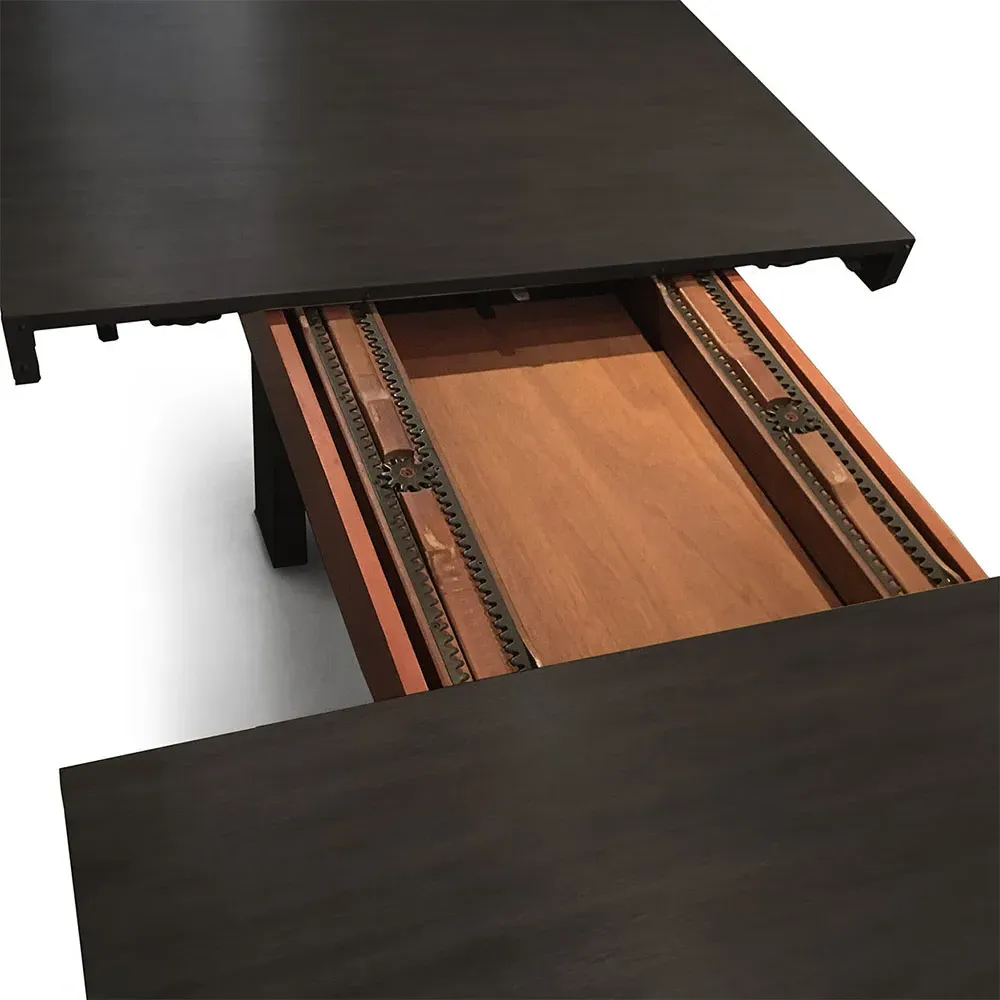 Broderick Extendable Dining Table - Dark Brown, Hardwood