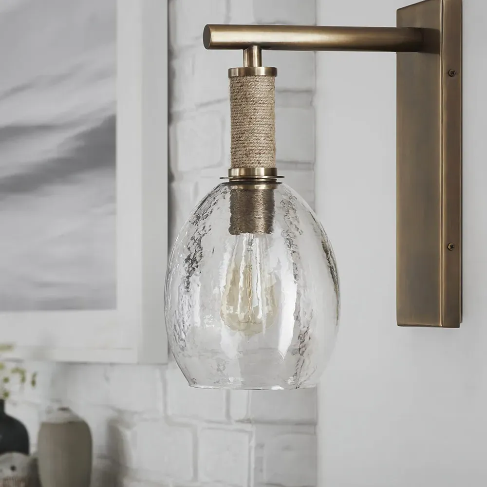 Bronson Wall Sconce - Brown, Jute