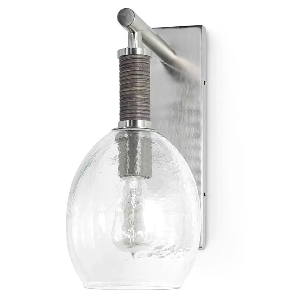 Bronson Wall Sconce - Grey, Cane
