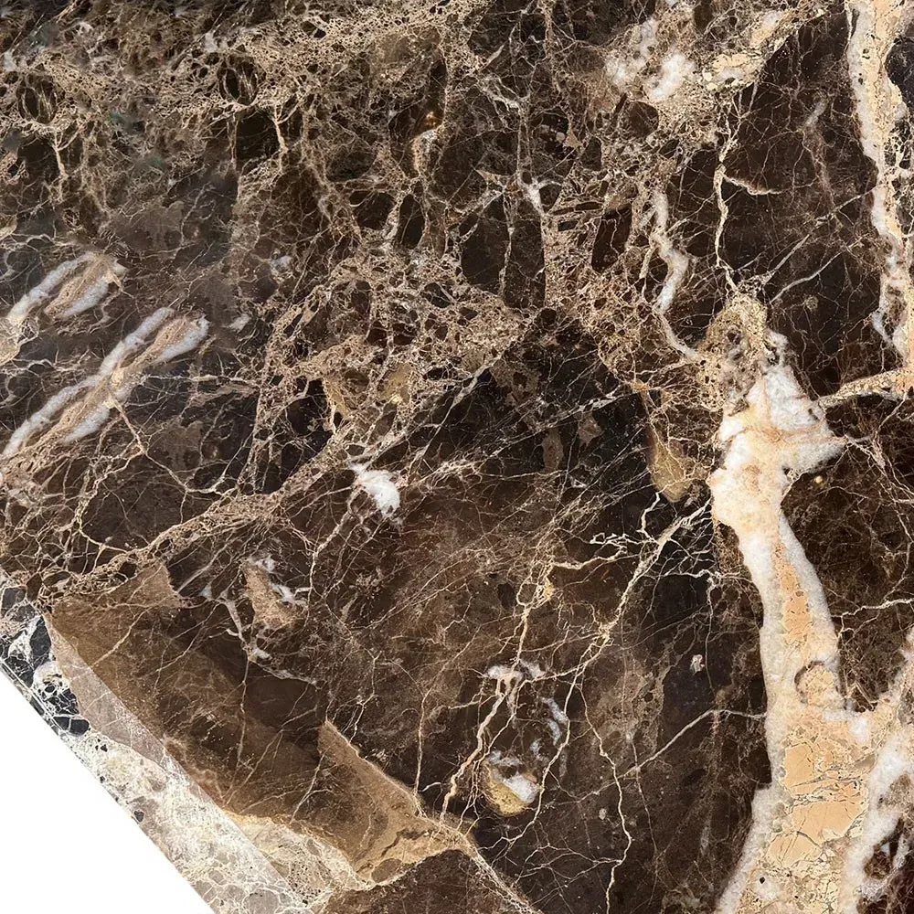 Caleb Coffee Table Tall - Brown, Marble