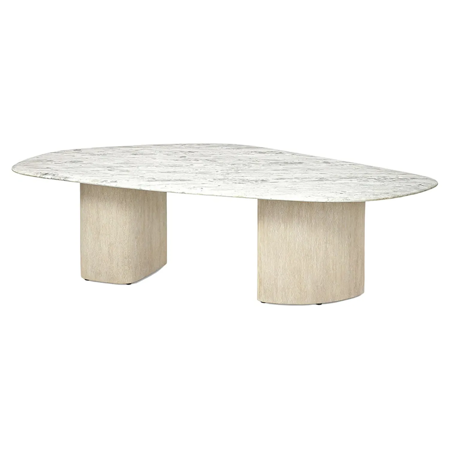 Caleb Coffee Table - White, Marble