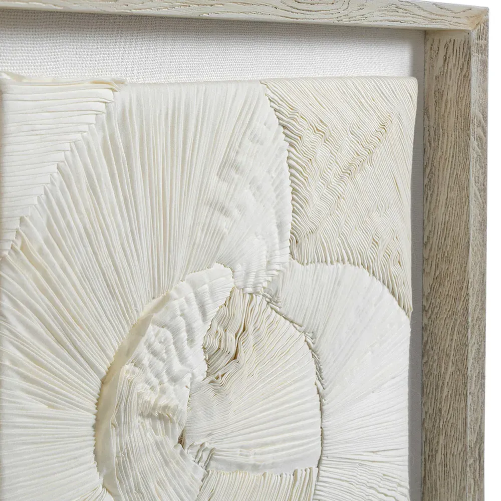 Cambria Abstract Wall Art - Cream, Mixed Media