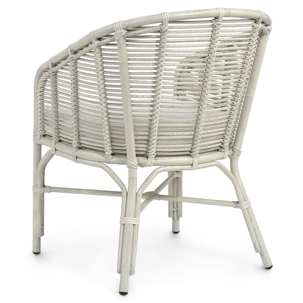 Camino Outdoor Arm Chair - White, Wicker