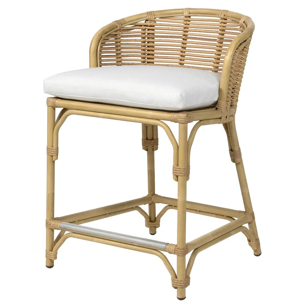 Camino Outdoor Counter Stool - Natural, Wicker image