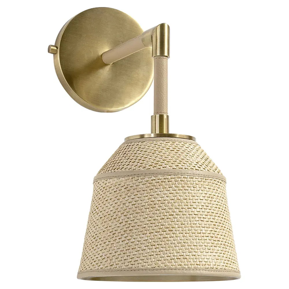 Capistrano Armed Sconce - Beige, Brass image