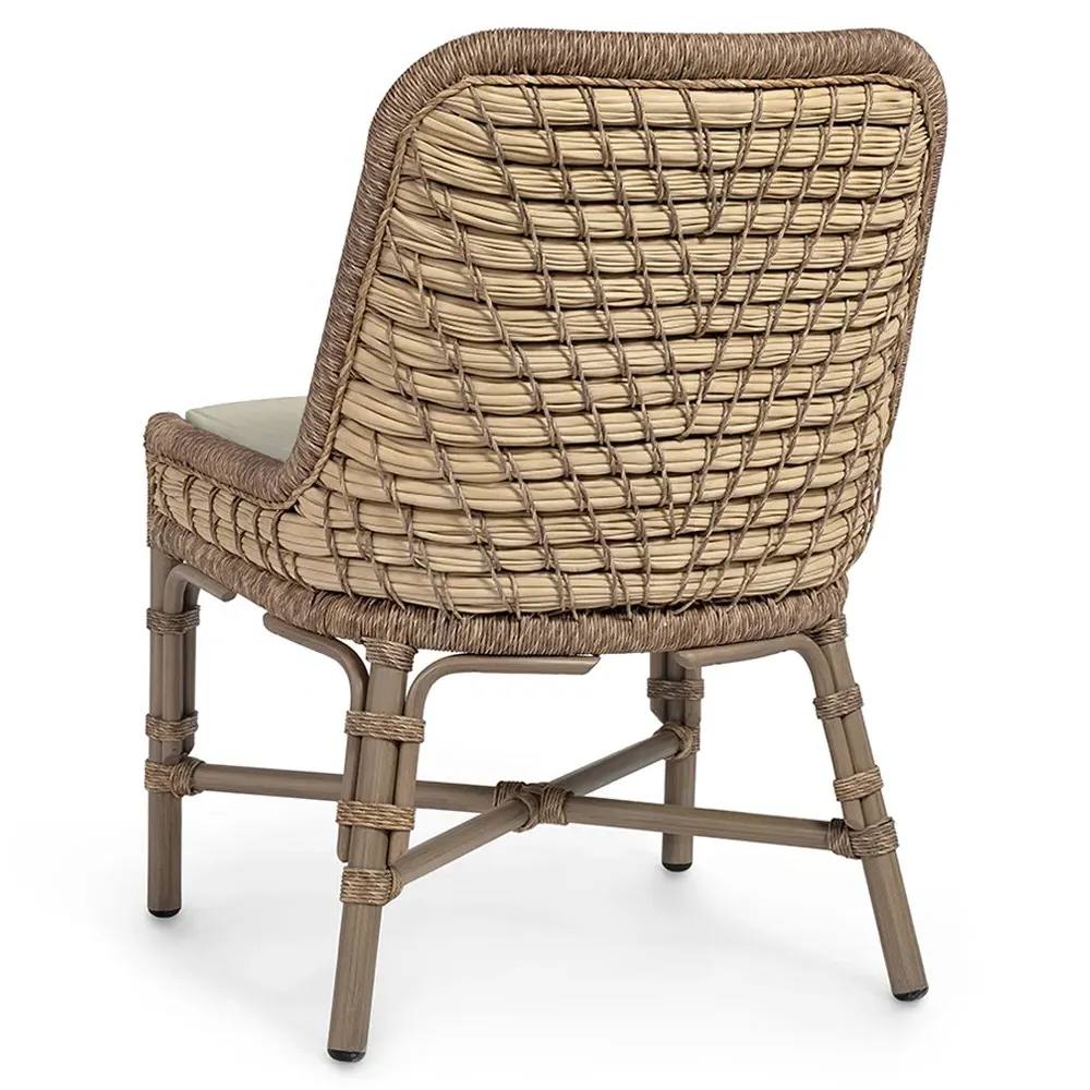 Capitola Outdoor Dining Side Chair - Beige, Aluminum