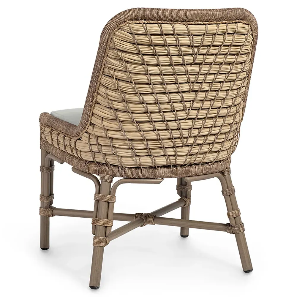 Capitola Outdoor Dining Side Chair - White, Aluminum