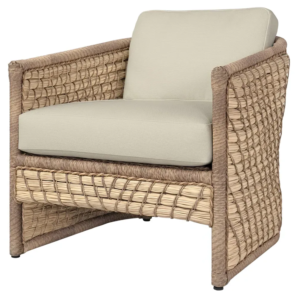 Capitola Outdoor Lounge Chair - Beige, Aluminum