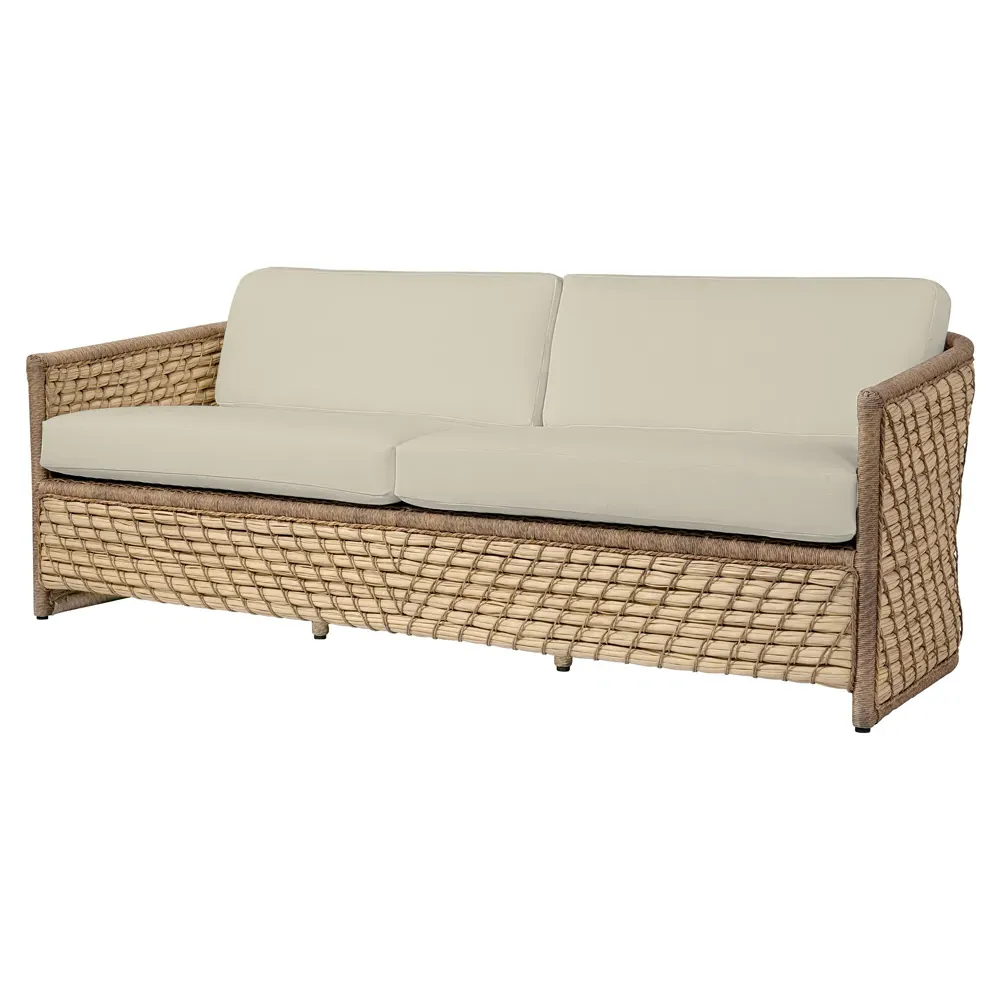 Capitola Outdoor Sofa - Beige, Aluminum