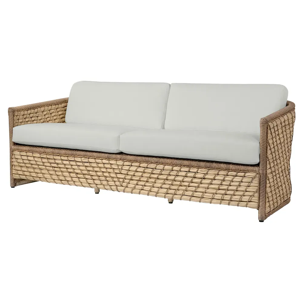 Capitola Outdoor Sofa - White, Aluminum