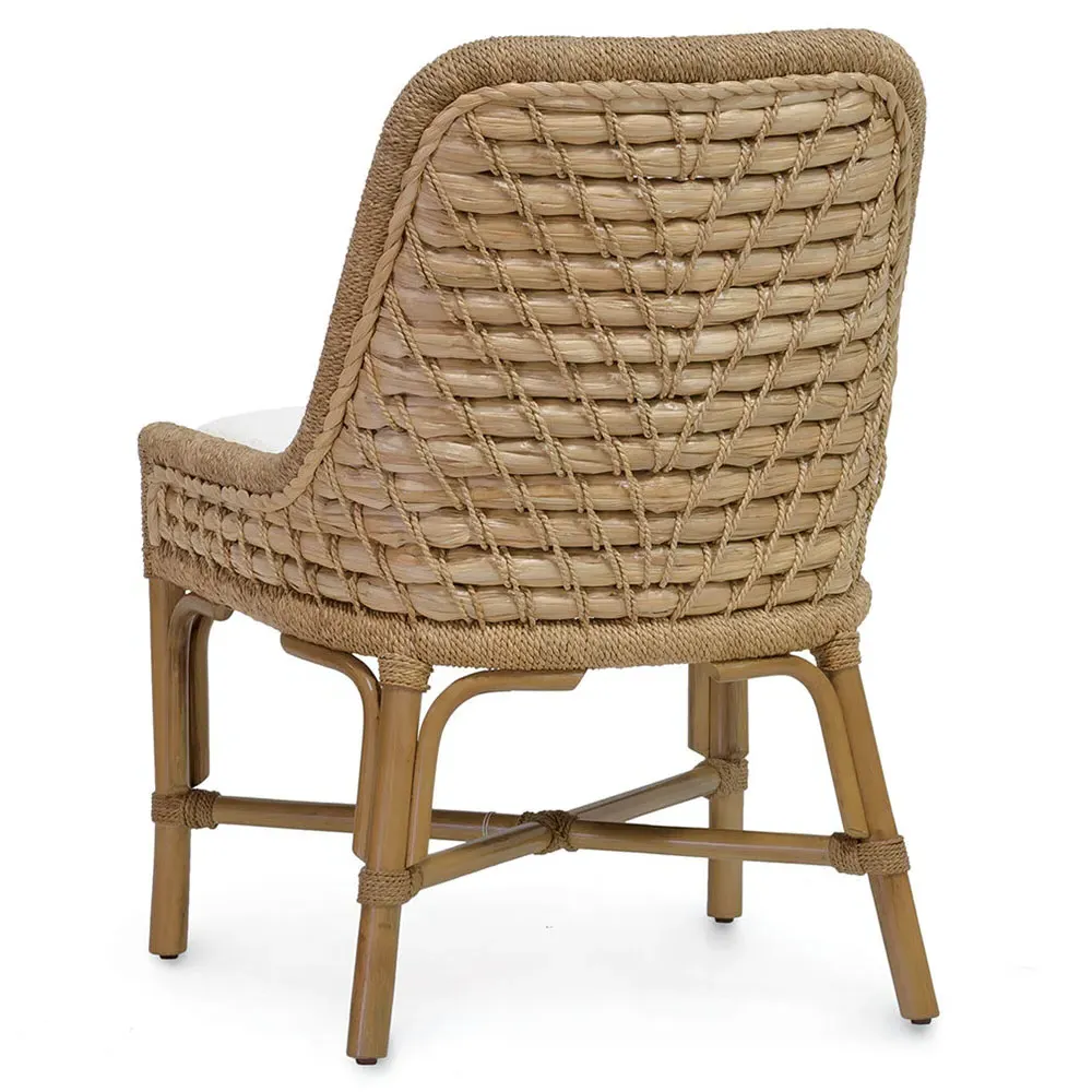 Capitola Seagrass Rope Dining Side Chair - Brown, Rattan