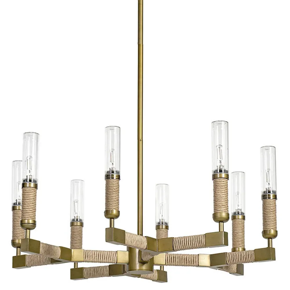 Carolina Large Outdoor Chandelier - Brown, Brass