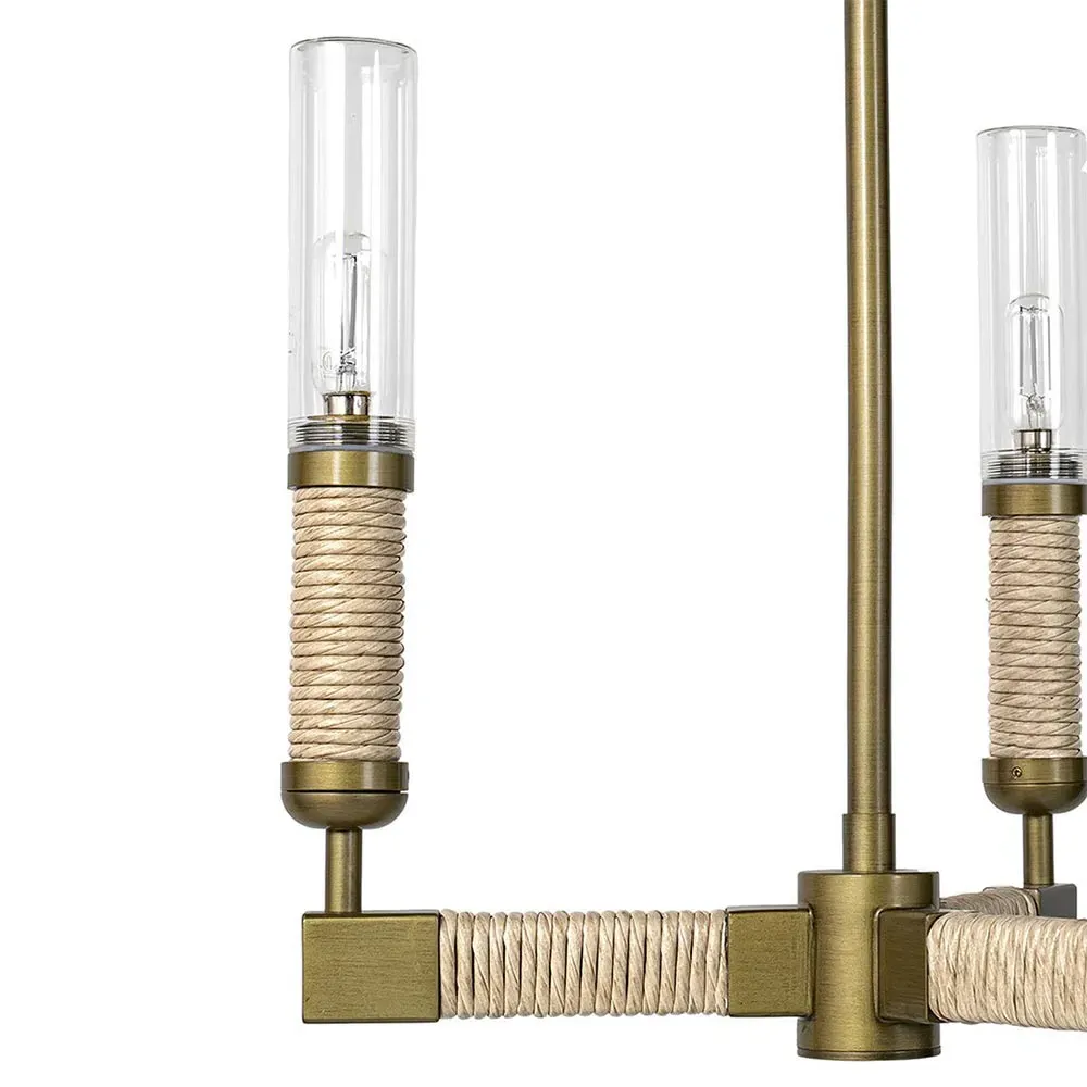 Carolina Small Outdoor Chandelier - Brown, Brass