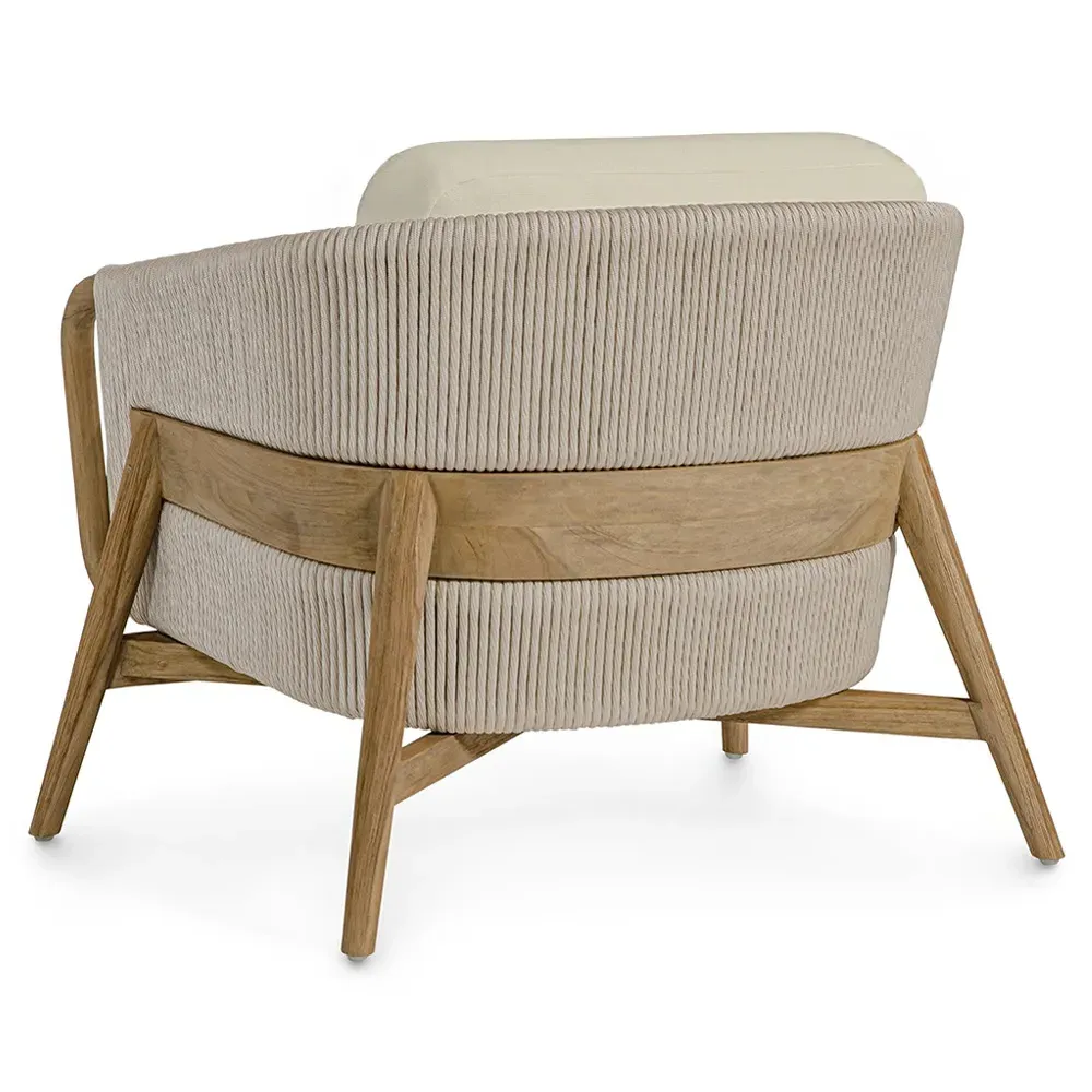 Casey Outdoor Lounge Chair - Taupe, Teak