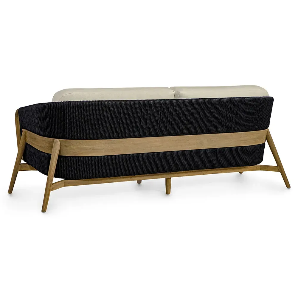 Casey Outdoor Sofa - Black, Teak