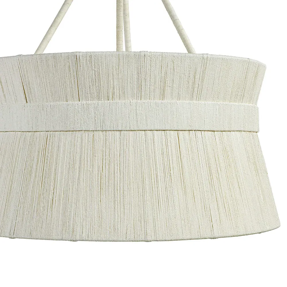 Cassidy Woven Abaca Rope Chandelier - White