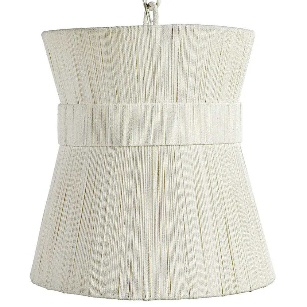 Cassidy Woven Abaca Rope Pendant - White