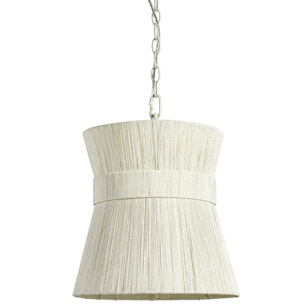 Cassidy Woven Abaca Rope Pendant - White image