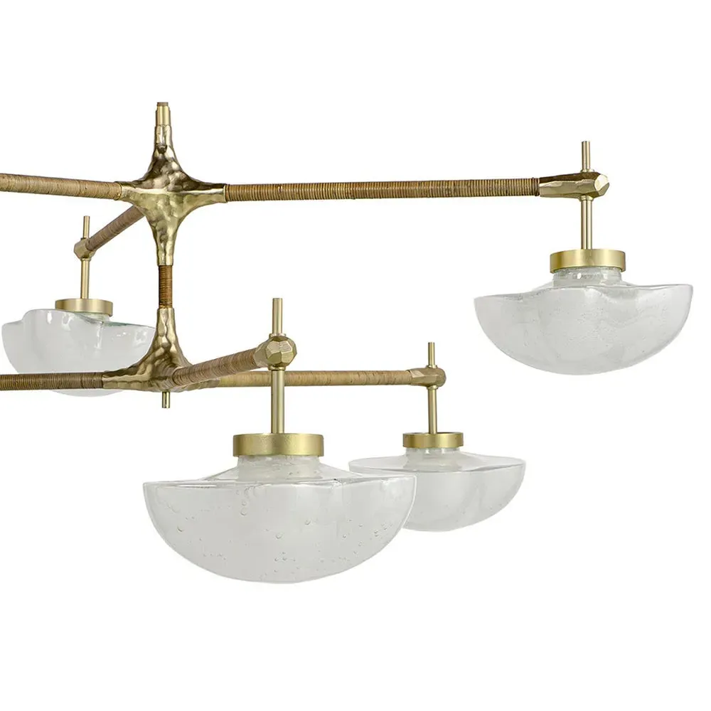 Cicero Large Chandelier - Taupe, Rattan
