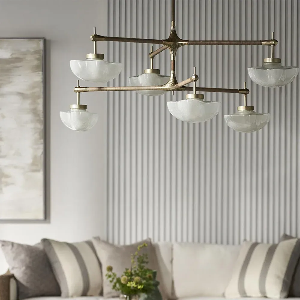 Cicero Large Chandelier - Taupe, Rattan