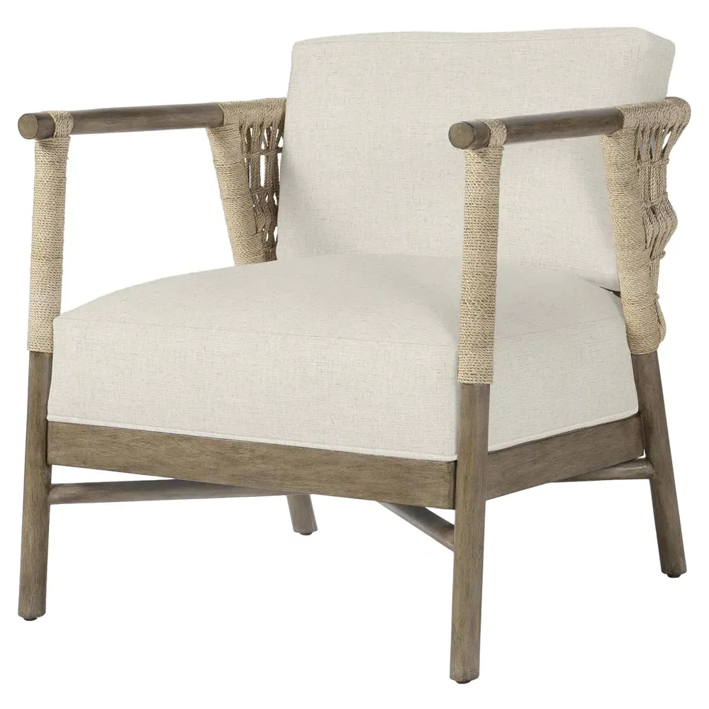 Colton Lounge Chair - Beige, Hardwood image