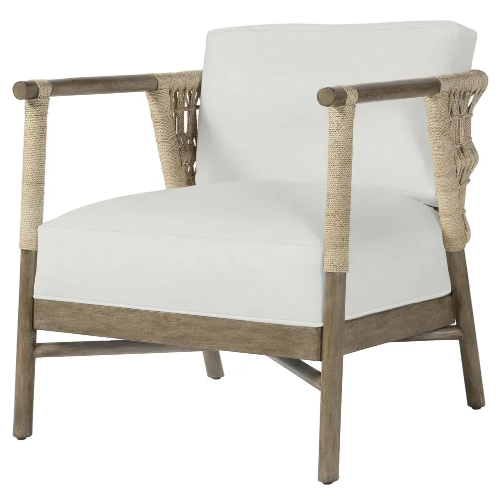 Colton Lounge Chair - White, Hardwood