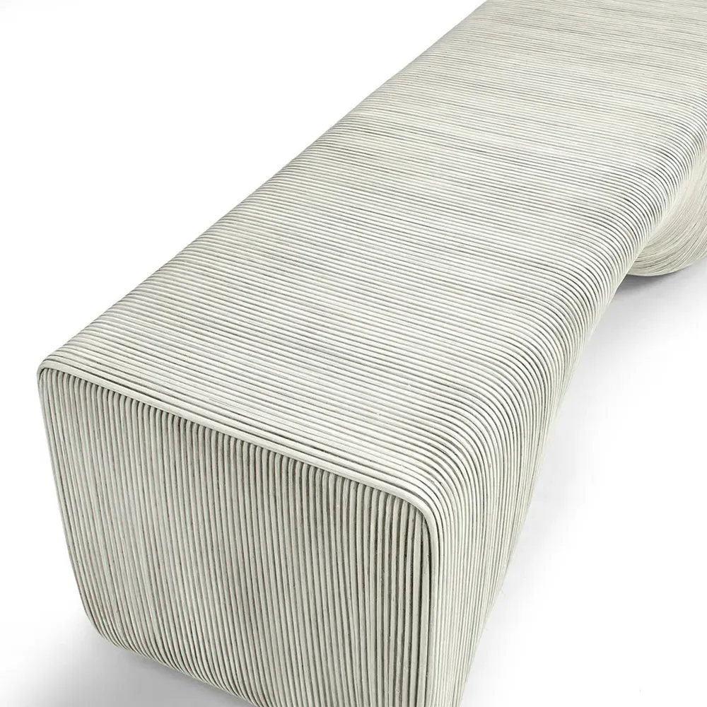 Cyprus Entryway Bench - Whitewash, Rattan