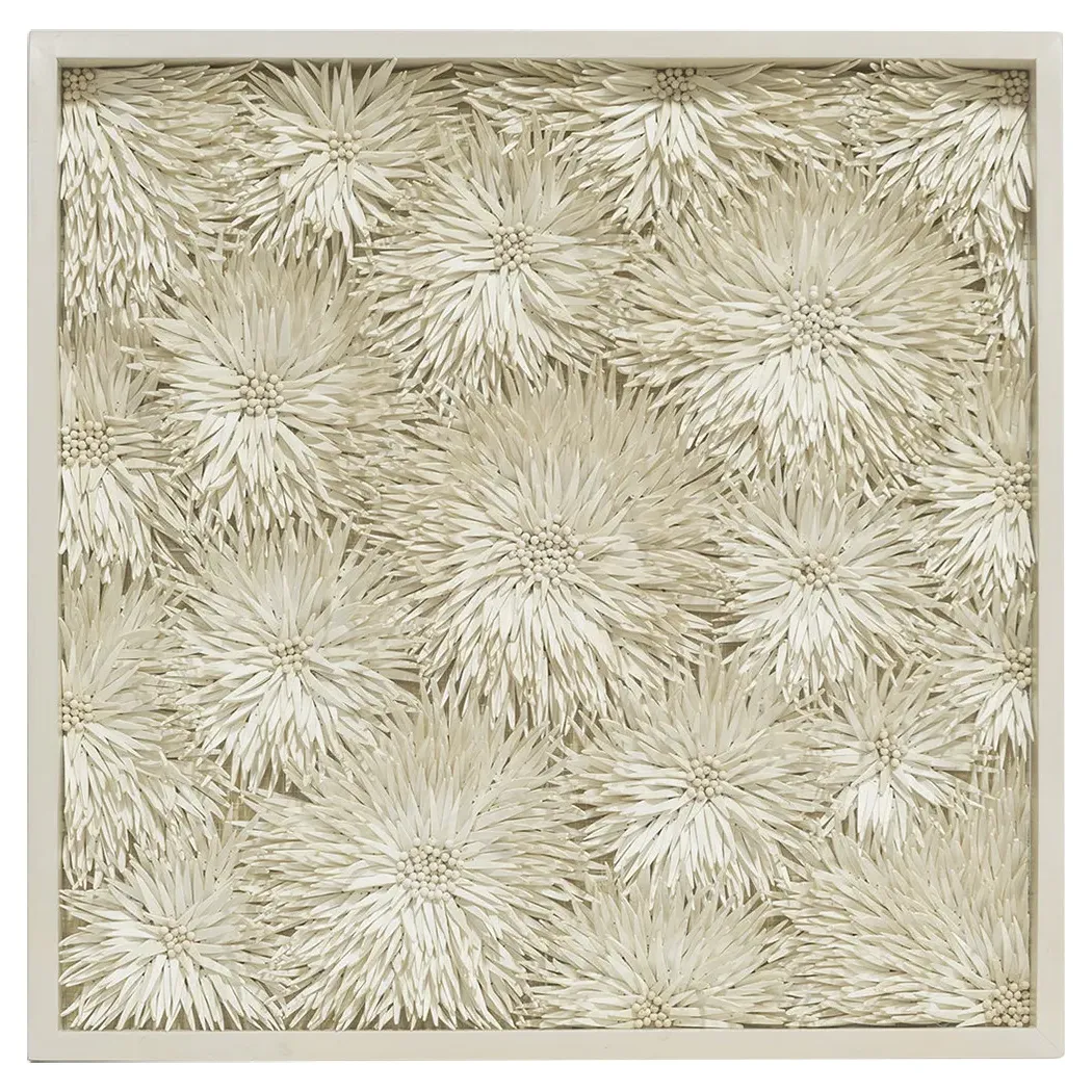 Dandelion Floral Wall Art - White-Ivory, Coconut Shell image
