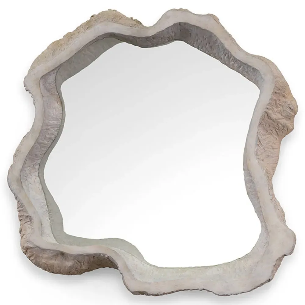 Denali Small Wall Mirror - Beige, Stonecast image