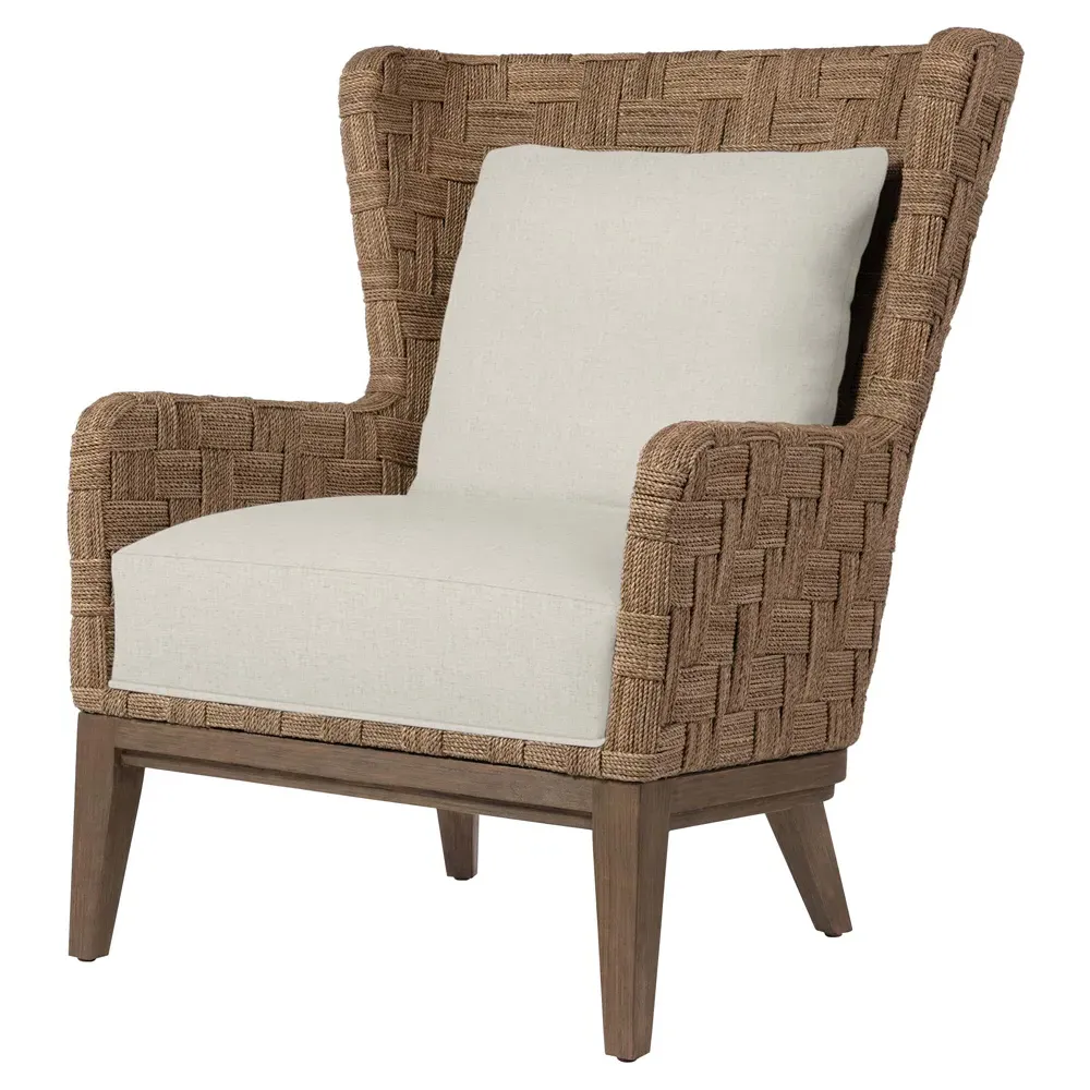 Dillon Wing Chair - Beige, Abaca Rope image