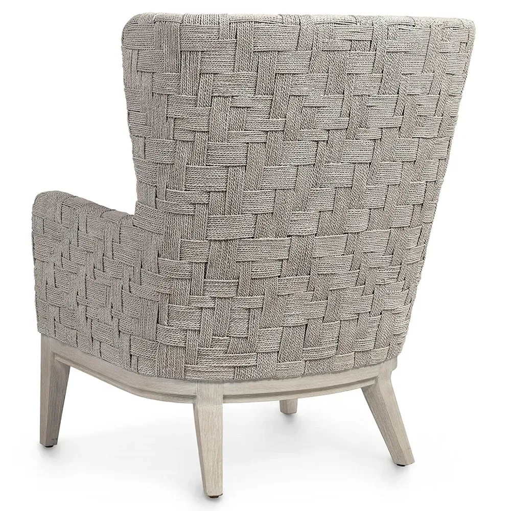 Dillon Wing Chair - Off White, Abaca Rope